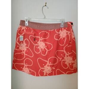 Maloja Cantaloupe Pink Faux Wrap Skort Shorts Outdoor Tennis Pickleball Golf L